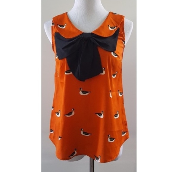 Atmosphere Tops - Modcloth Sleeveless Duck Print Blouse